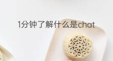 1分钟了解什么是chatgpt 1分钟看懂ChatGPT是啥