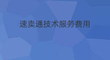 速卖通技术服务费用 京东技术服务费是什么