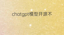 chatgpt模型开源不 chatgpt模型开源吗