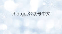 chatgpt公众号中文设置(chatgpt中文设置)