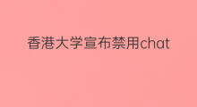 香港大学宣布禁用chatgpt(香港大叔做跨境电商吗)