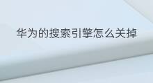 华为的搜索引擎怎么关掉 华为搜索引擎怎么更改