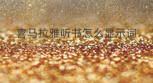 喜马拉雅听书怎么显示词 喜马拉雅听书付费技巧