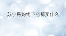 苏宁易购线下店都买什么 苏宁易购无货源怎么加入