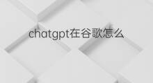 chatgpt在谷歌怎么看(谷歌怎么看)