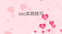 seo实践技巧 seo排名技巧