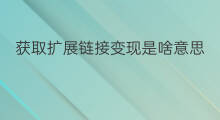 获取扩展链接变现是啥意思 期权变现是啥意思
