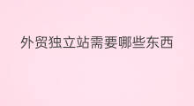 外贸独立站需要哪些东西 外贸独立站需要哪些功能