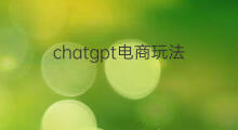 chatgpt电商玩法(chatgpt玩法)