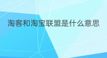 淘客和淘宝联盟是什么意思 淘客和淘宝联盟是什么关系
