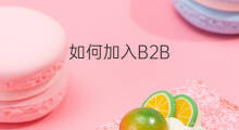 如何加入B2B b2b加入条件