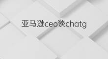 亚马逊ceo谈chatgpt(chatgpt的ceo简介)