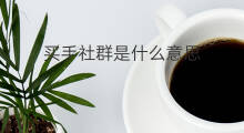 买手社群是什么意思 暨社群是什么意思
