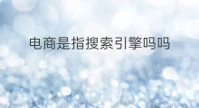 电商是指搜索引擎吗吗 搜索引擎是指什么信息