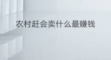 农村赶会卖什么最赚钱 农村养什么最赚钱