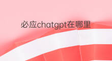必应chatgpt在哪里(chatgpt在哪里注册)
