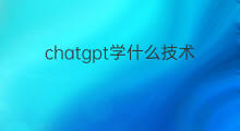 chatgpt学什么技术(入行快手学什么技术)