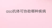 aso抗体可协助哪种疾病 aso抗体800是什么疾病