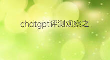 chatgpt评测观察之对话能力(chatgpt中文对话)