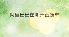 阿里巴巴在哪开直通车 阿里巴巴chatgpt