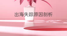 出海失踪原因剖析 出海失踪原因揭秘