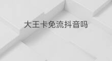 大王卡免流抖音吗 抖音大王卡免流吗