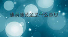 速卖通黄金是什么意思 速卖通意向词是什么意思