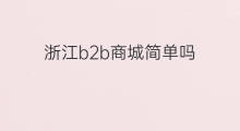 浙江b2b商城简单吗 南宁b2b商城简单吗