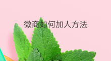 微商如何加人方法 微商好友加人方法