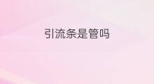 引流条是管吗 引流条是纱布吗