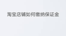 淘宝店铺如何缴纳保证金 跨境电商保证金如何缴纳