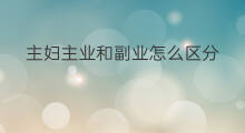主妇主业和副业怎么区分 如何区分副业和主业