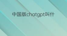 中国版chatgpt叫什么名字 中国版chatgpt叫什么