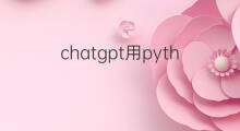 chatgpt用python开发的么(chatgpt用python开发的吗)