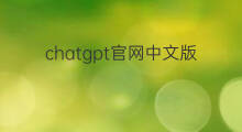 chatgpt官网中文版破解版 chatgpt官网中文版