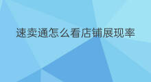 速卖通怎么看店铺展现率 速卖通怎么看店铺浏览量