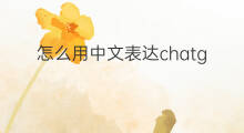 怎么用中文表达chatgpt的全称(chatgpt中文全称)