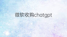 微软收购chatgpt(微软收购chatgpt多少钱)