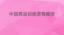 中国男足训练营有哪些 中国拳王幕后训练营在哪