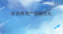 虾皮跨境产品做优化 跨境产品怎么优化