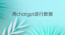用chatgpt进行数据分析(如何使用chatgpt进行数据分析)