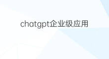 chatgpt企业级应用(chatgpt企业应用场景)