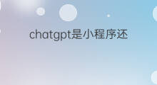 chatgpt是小程序还是app(chatgpt是网页还是app)