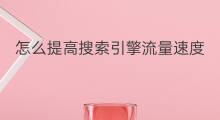 怎么提高搜索引擎流量速度 怎么提高搜索引擎流量占比