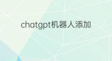 chatgpt机器人添加(chatgpt智能对话机器人系统)