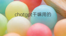 chatgpt干嘛用的(chatgpt是干嘛的)