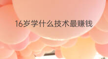 16岁学什么技术最赚钱 女性学什么技术最赚钱