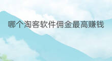 哪个淘客软件佣金最高赚钱 淘客软件哪个返佣最高效
