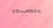 谷歌seo网络优化 谷歌seo优化