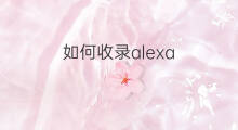 如何收录alexa 如何平台收录